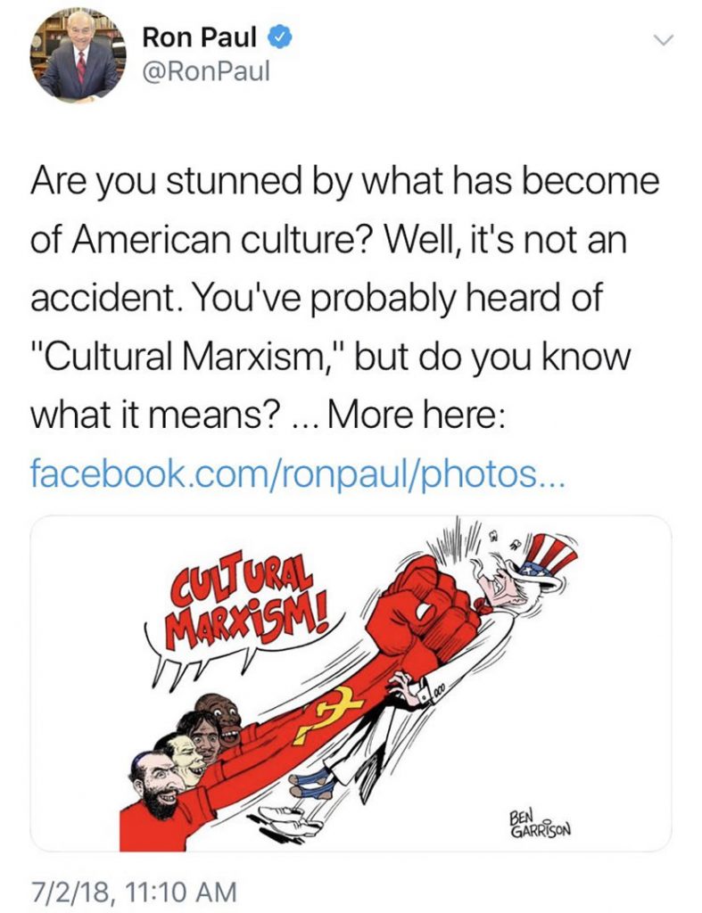 Ron Paul Shares Racist Cartoon