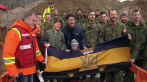 Prime Minister Justin Trudeau criticized by a volunteer