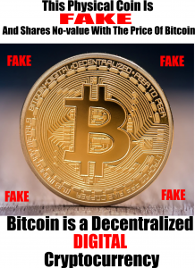 This Physical Coin Is Fake And Shares No-value With The Price Of Bitcoin