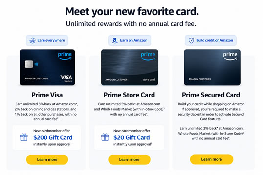 Amazon Credit Cards